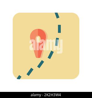 Abstract button icon navigator on white background - Vector Stock Photo