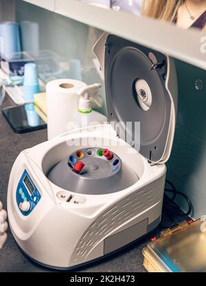 Modern equipment in the biochemical laboratory Stock Photo