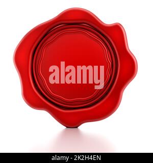 Blank red wax seal Stock Photo