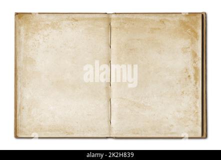 Vintage blank open notebook Stock Photo