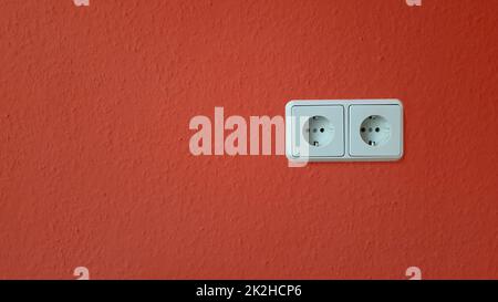 Electric outlets on a wall Stock Photo