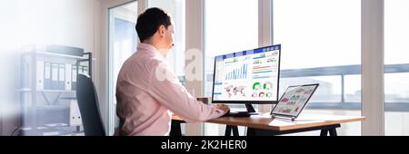 KPI Business Analytics Data Dashboard Stock Photo