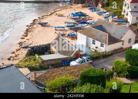Hope Cove Harbour in Devon, England Stock Photo