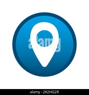 Round media geotag icon on white background - Vector Stock Photo - Alamy