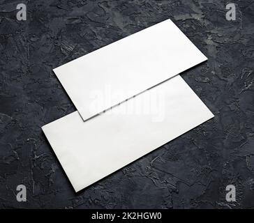 Two blank envelopes Stock Photo
