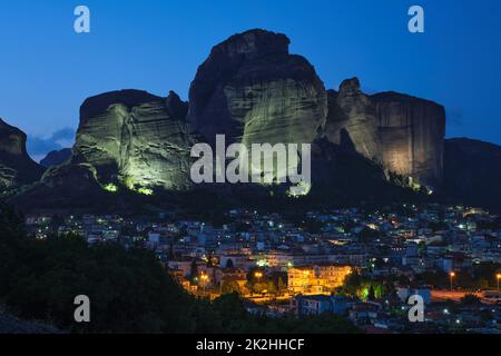 Kalambaka village in famous tourist destination Meteora in Greece