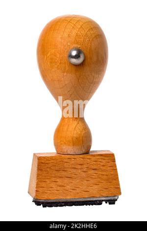 Old rubber stamp and pad on the white background Stock Photo - Alamy
