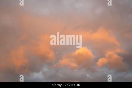 Sky with red-colored clouds Stock Photo