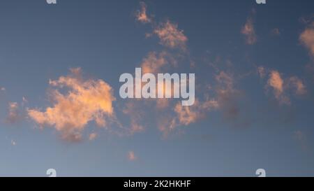 Sky with red-colored clouds Stock Photo
