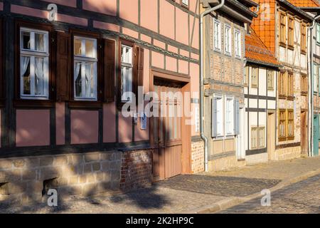 historische Altstadt von Quedlinburg Stock Photo