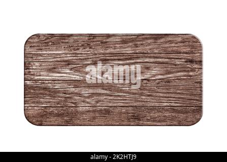 Wooden plate isolated on white background with clipping path Stock Photo