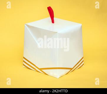 Closed cake box isolated Stock Photo