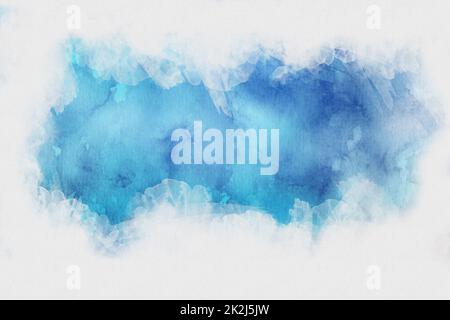 Blue abstract watercolor texture background. Painted watercolor background Stock Photo