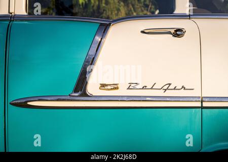1955 Chevrolet Bel Air convertible, Seattle, Washington, USA Stock Photo