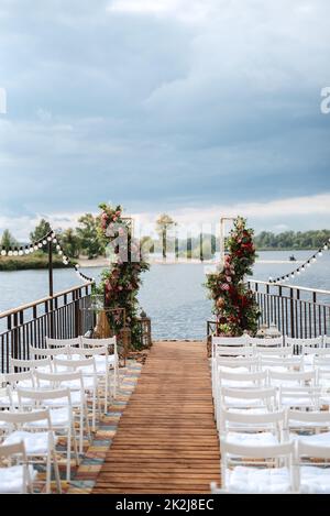 wedding ceremony area Stock Photo