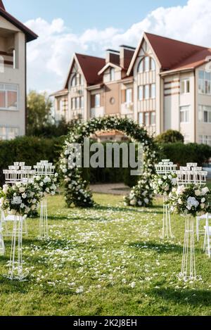 wedding ceremony area Stock Photo