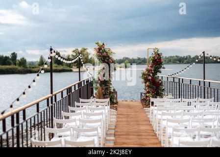 wedding ceremony area Stock Photo