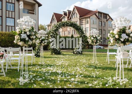 wedding ceremony area Stock Photo