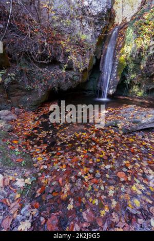 Hajsky waterfall, Slovak Paradise, Slovakia Stock Photo