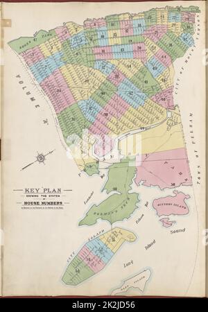 Cartographic, Maps. 1905 - 1908. Lionel Pincus and Princess Firyal Map Division. New York (N.Y.) Key Plan Stock Photo