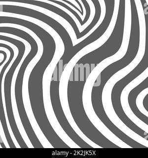 Gray wavy lines on white background - Vector Stock Photo