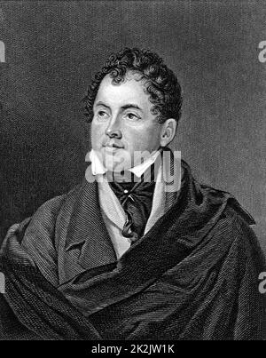 Thomas Moore (1779-1852) Irish-born poet and writer. Friend of Leigh Hunt, Lord John Russell and Lord Byron, whose memoirs he destroyed. Engraving from 'The World's Great Men' (London, c1870). Stock Photo