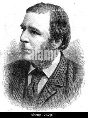 Robert Stawell Ball (1840-1913) Anglo-Irish astronomer, mathematician and populariser of science. Lord Rosse's astronomer at Parsonstown, Royal Astronomer for Ireland (1874-1892). Engraving, 1886. Stock Photo