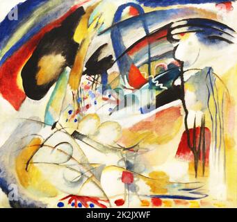 Painting by Wassily Kandinsky, 1910s. Improvisation Klamm, 1914 (1916 ...