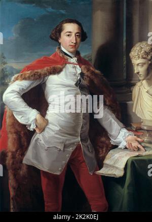 Portrait of Richard Milles (c1735-1820) c1760. Pompeo Girolamo Batoni (1708-1787) Italian painter. London, National Gallery Stock Photo