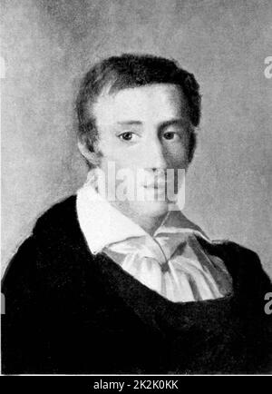 Frédéric François Chopin, 1810 - 1849), Polish composer and pianist. portrait dated 1829 of the young Chopin by Mieroszewski Ambrozy (1802-1884) Stock Photo
