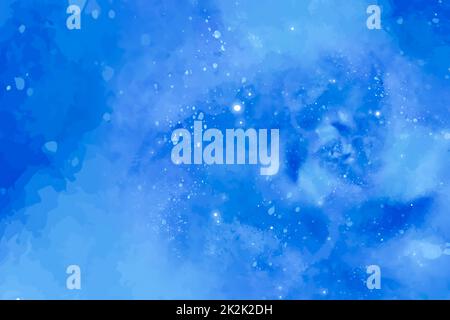 Starry blue background illustration with vortex design psychedelic shape Stock Photo