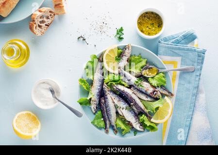 Sardines food Stock Photo