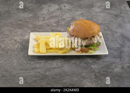 a various assorted american food Stock Photo