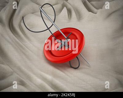 illustration of shirt buttons on white background Stock Photo - Alamy