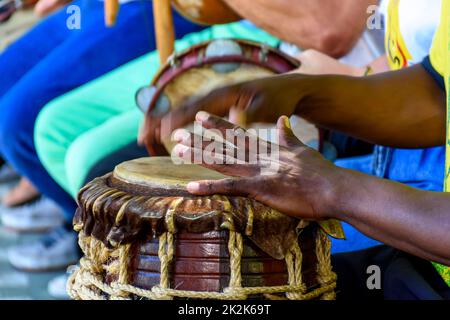 Percussion instrument called atabaque Stock Photo