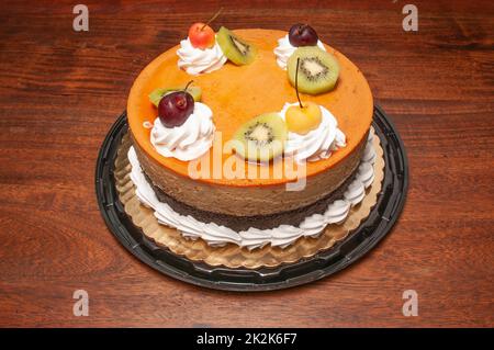 Chocolate Flan Stock Photo