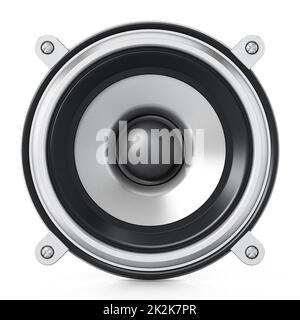 Generic audio speaker isolated on white background. 3D illustration Stock Photo