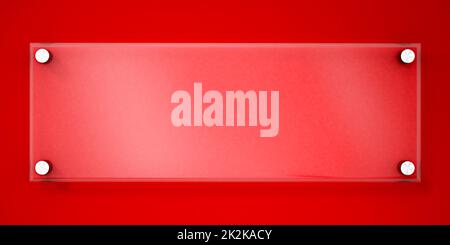 Acrylic office door sign or plate on the wall. 3D illustration Stock Photo