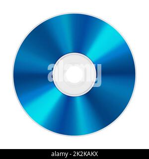 Blu-ray disc isolated on white background. 3D illustration Stock Photo