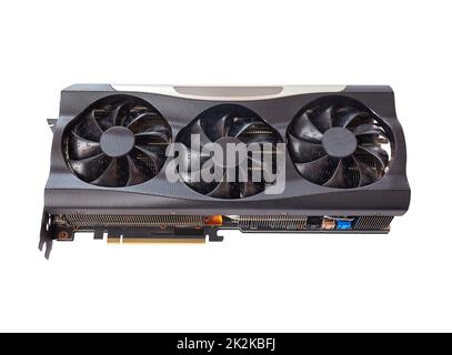 Computer graphics card on a desk Stock Photo