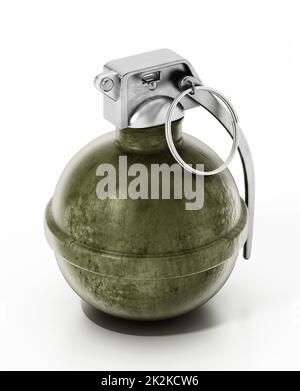 grenade isolated on white background Stock Photo - Alamy
