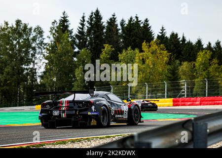 61 FORGIONE Gino (swi), MONTERMINI Andrea (ita), AF Corse, Ferrari 488 GT3, action during the 5th round of the 2022 Michelin Le Mans Cup on the Circuit de Spa-Francorchamps from September 23 to 25, in Francorchamps, Belgium - Photo Florent Gooden / DPPI Stock Photo