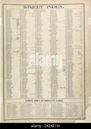 Cartographic, Maps. 1917. Lionel Pincus and Princess Firyal Map Division. Staten Island (New York, N.Y.) Street Index ; Street Index of Obsolete Names Stock Photo