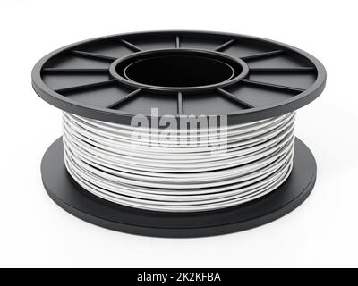 Generic new 3D filament isolated on white background. 3D illustration Stock Photo