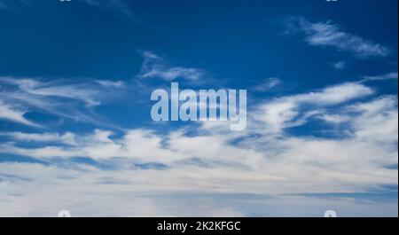 Blue clear sky with clouds Stock Photo