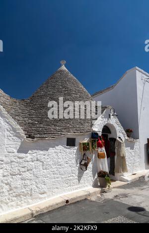 Trulli houses in Alberobello, UNESCO site, Apulia region, Italy Stock Photo