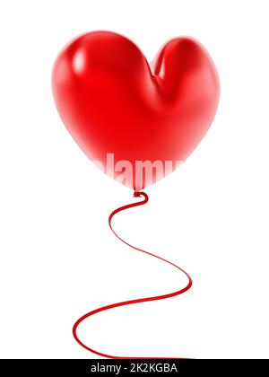 White balloon isolated on white background. 3d illustration Stock Photo ...