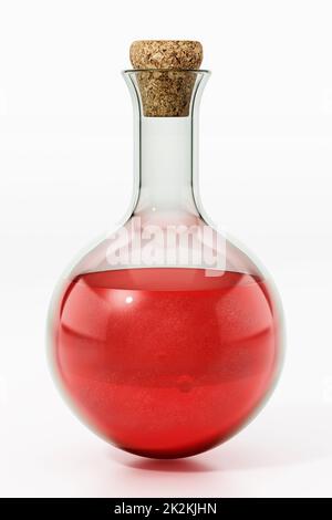 Health potion isolated on white background. 3D illustration Stock Photo