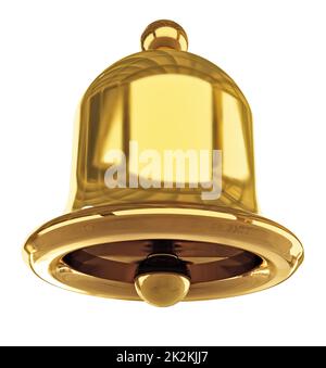 Notification bell isolated on white background. 3D illustration Stock Photo