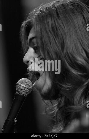Rasta hair singer performing live on stage Stock Photo - Alamy